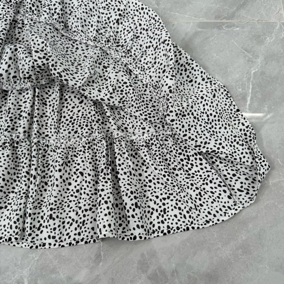 Women’s SHEIN Dalmatian Slip Tiered Adjustable Spaghetti Strap Dress Medium - Picture 8 of 16